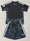 2026-27 Kids Real Madrid goalkeeper black  Soccer Jersey