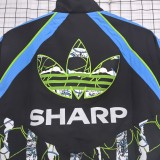 1990 Mens Manchester United Retro black  windbreaker