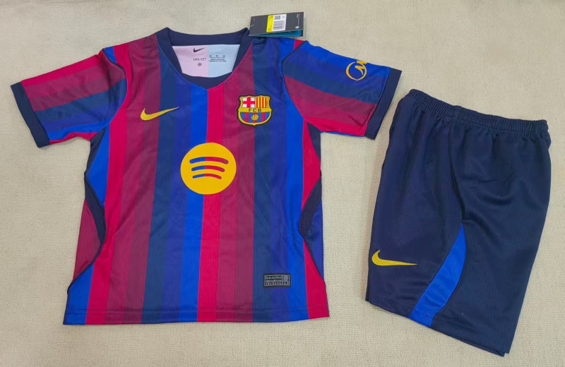 2026-27 Kids Barcelona  home Purple soccer jersey