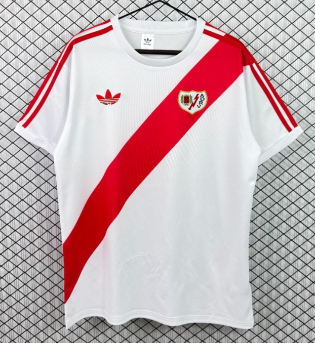 1977-1979 Rayo Vallecano Home Retro white Soccer Jersey