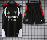 2026-27 Mens Arsenal black vest Training Short Suit