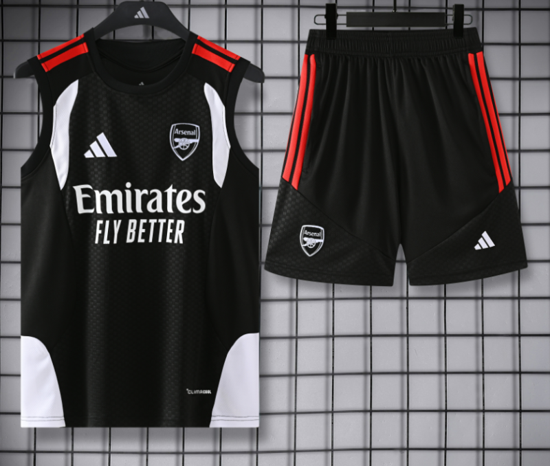 2026-27 Mens Arsenal black vest Training Short Suit