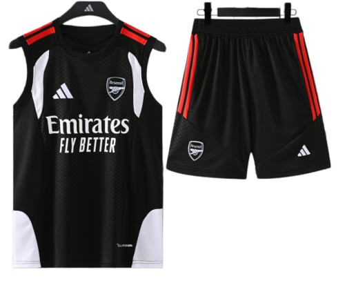 2026-27 Mens Arsenal black vest Training Short Suit