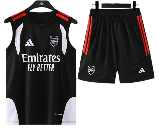 2026-27 Mens Arsenal black vest Training Short Suit