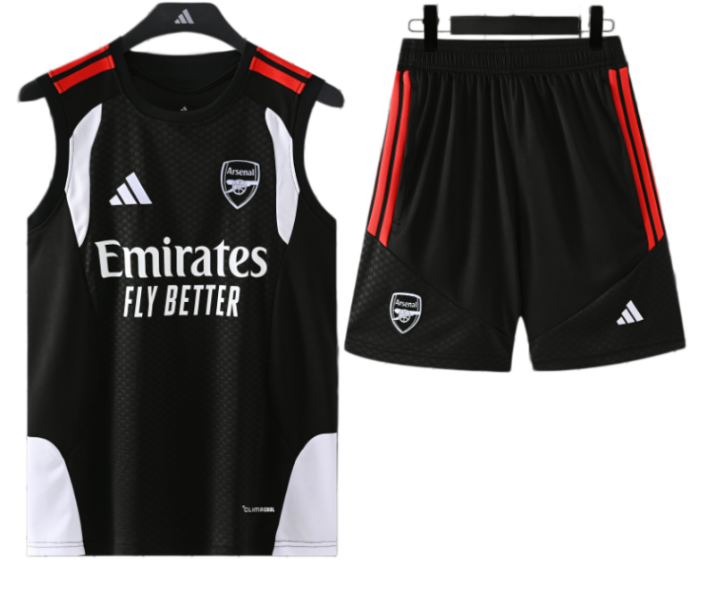 2026-27 Mens Arsenal black vest Training Short Suit