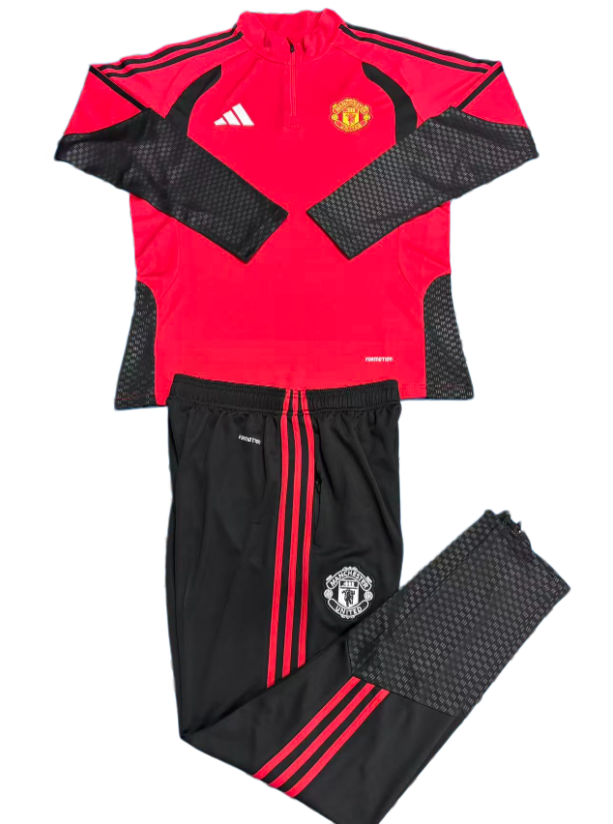 2026-27 Mens Manchester United  red Half-pull Training suit