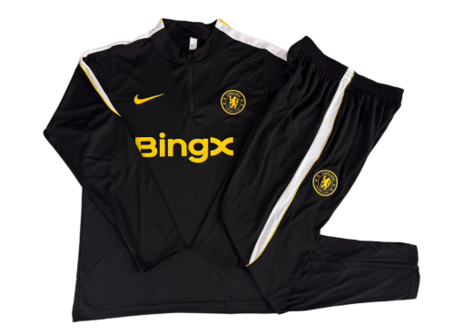 2026-27 Mens Chelsea Half-pull black Training suit B26066#