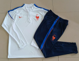 2026-27 Mens France white Half Pull Training suit B26070#