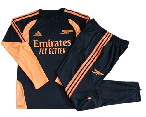 2026-27 Mens Argentina orange black Half pull Training suit B26068#
