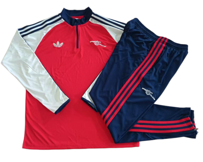 2026-27 Kids Arsenal  red Half Pull training suit E26101#