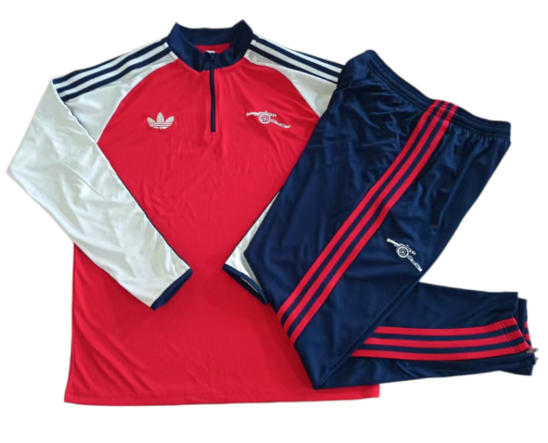 2026-27 Mens Arsenal red half  pull Training suit B26071#