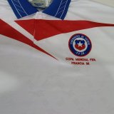 1998 Mens Universidad de Chile away white Retro soccer Jersey
