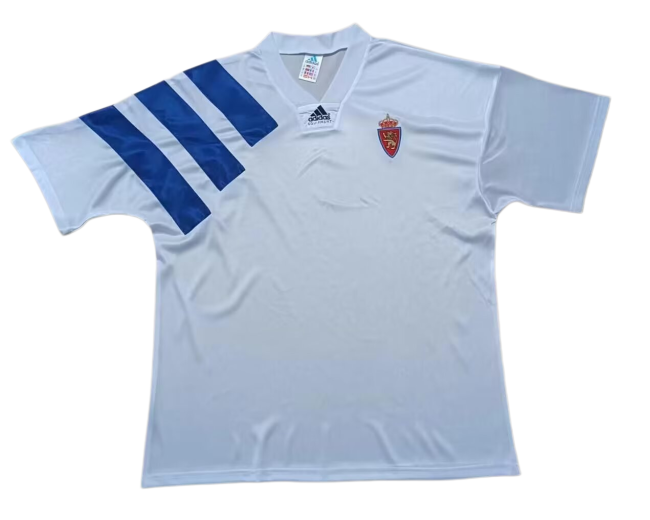 1992-93 Mens Zaragoza home Retro white soccer jersey