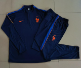 2026-27 Kids France cyan Half Pull training suit E26103#
