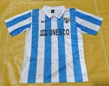 2012-13  Mens Malaga Home Retro  blue Soccer Jersey