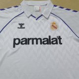 1988 Real Madrid Retro white  Soccer Jersey