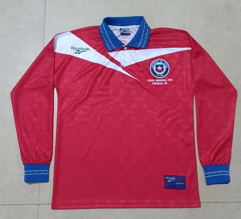 1998 Universidad De Chile red Long Sleeve Retro Soccer Jersey