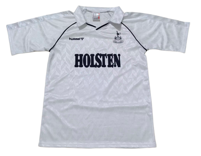 1987-89 Mens Tottenham Hotspur home Retro white soccer Jersey