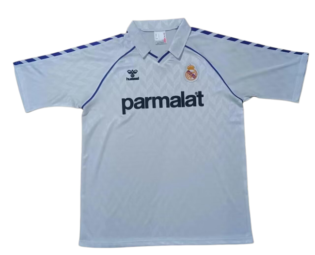 1988 Real Madrid Retro white  Soccer Jersey