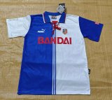 1996-97 Atletico Madrid third Away Retro blue white Soccer Jersey