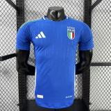 2024-25 Mens Italy home  Player version  blue soccer jersey