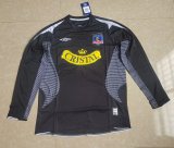 2006 Mens Colo-Colo away black  Retro long sleeve soccer jersey