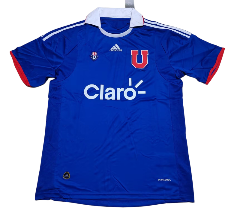 2011 Mens Universidad de Chile home blue Retro soccer Jersey