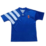 1992-93 Mens Zaragoza away Retro blue soccer jersey