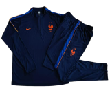 2026-27 Kids France cyan Half Pull training suit E26103#