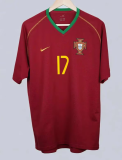 2006 Mens Portugal Retro home  red soccer Jersey