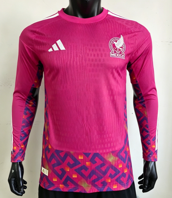 2026-27 France pink Goalkeeper Long sleeve Player Version Soccer Jersey