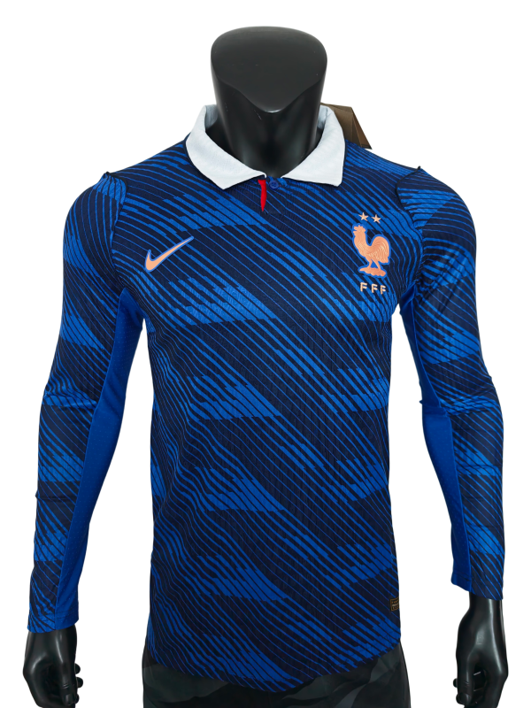 2026-27 Mens France home Long Sleeve Player Version Soccer Jersey