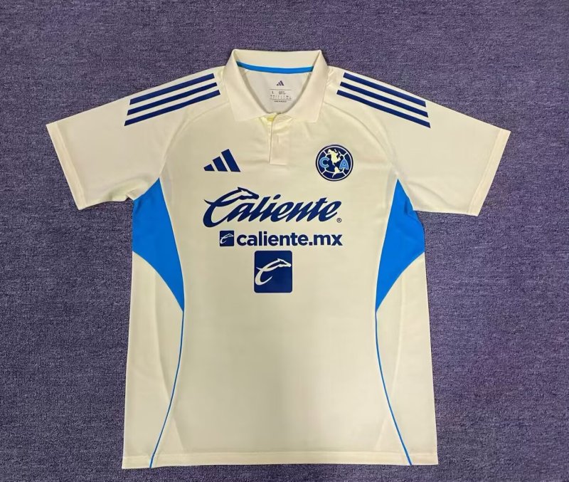 2026-27 Club America Polo yellow Player Version training shirt