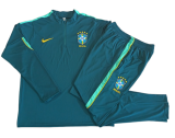 2026-27  Brazil  dark green Half Pull Training suit B26076#