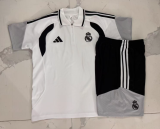 2026-27 Mens Real Madrid Polo white Training Short Suit C2626#