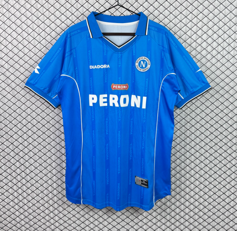 2000-01 Napoli Home Retro blue Soccer Jersey