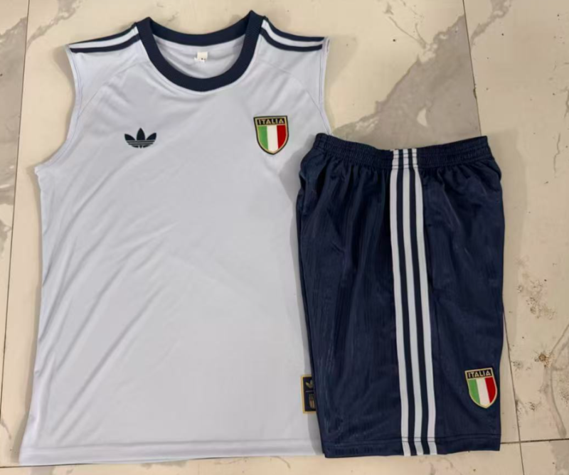 2026-27 Italy light blue vest training Short suit D26053#