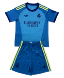 2026-27 Kids Real Madrid goalkeeper blue  Soccer Jersey