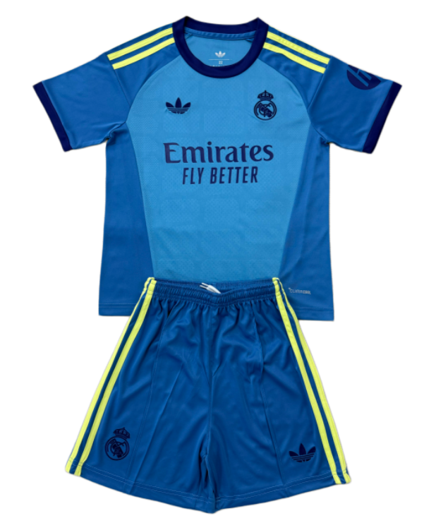 2026-27 Kids Real Madrid goalkeeper blue  Soccer Jersey