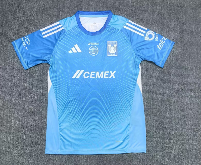 2025-26 Mens Tigres UANL goalkeeper blue Player version soccer jersey