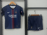 2025-26 Kids PSG home soccer jersey（Have two Stars⭐⭐)