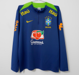 2026-27 Brazil Home blue half Long Sleeve training suit