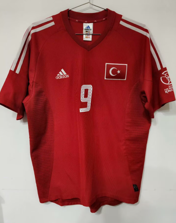 2002 Turkey home retro red Fans Soccer Jersey