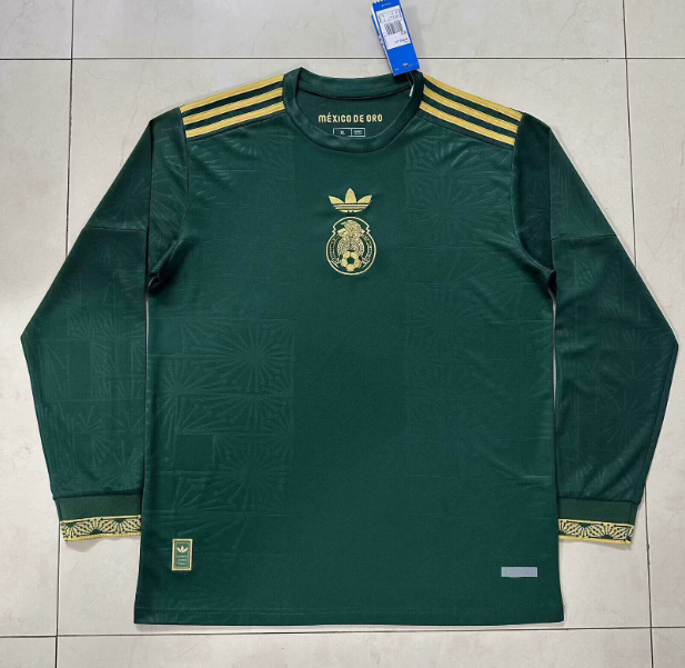 2026-27  Mens Mexico away green  long sleeve soccer jersey