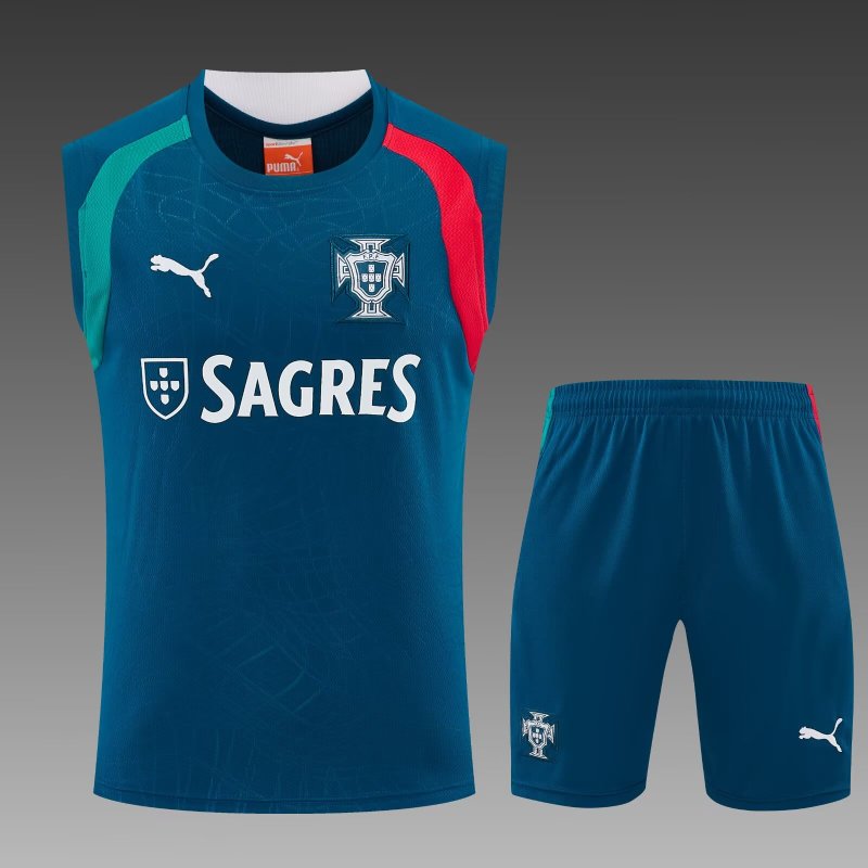 2026-27 Mens Portugal  blue short  vest training Short suit