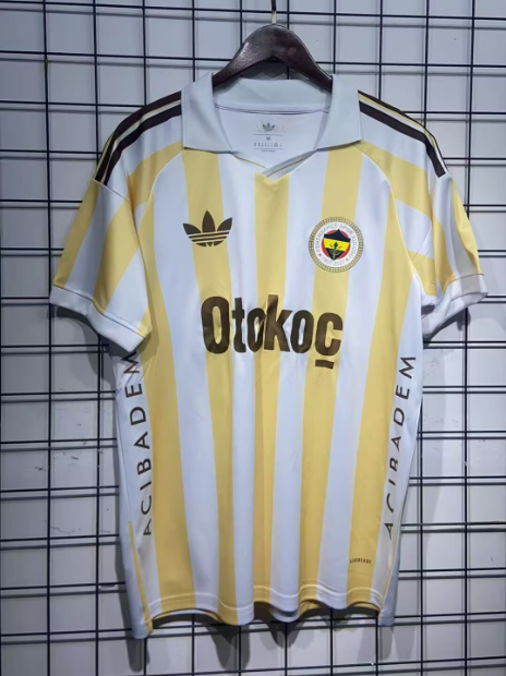 2026-27 Mens Fenerbahce away white yellow Soccer Jersey