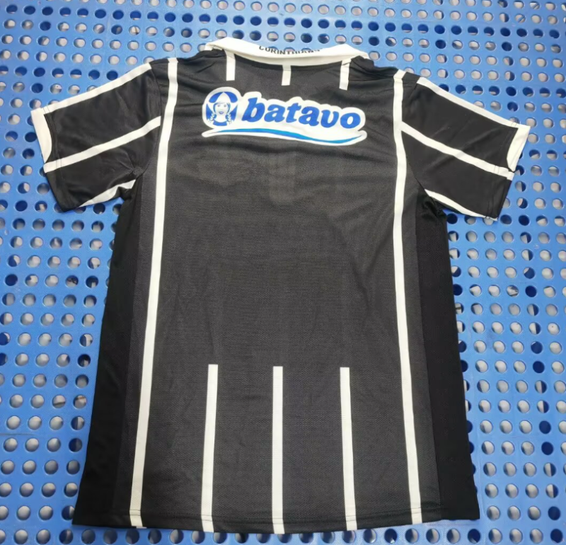 2009 Corinthians Black home Retro Soccer Jersey