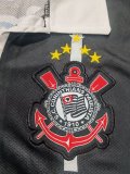 2009 Corinthians Black home Retro Soccer Jersey