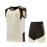 2026-27 Mens Flamengo Beige vest Training Short Suit
