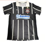 2009 Corinthians Black home Retro Soccer Jersey